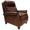 Leon Leather Recliner Chair - Rolled Arms, Wood Legs - OHF-4865-10C