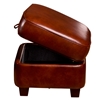 Max Storage Ottoman - Welting, Cognac Leather - OHF-550-06TRIACOG