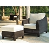 Outdoor Bay Harbor Wicker Lounge Chair and Ottoman Set - PAD-OL-BAH01-OL-BAH02