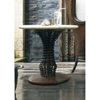 24" Round Side Table - Mosaic Top, Rattan Weave, Cast Stone - PAD-OL-WAVTOP-24-OL-VST06BASE