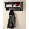 36 Inch Wide Hanging Entryway Shelf - Black - PRE-BEC-3616