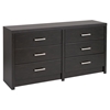 District King Bedroom Set with 2-Drawer Tall Nightstand - Washed Black - PRE-HBPK-0500-2K-BED-SET
