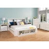 Calla King Platform Bedroom Set with 2-Drawer Tall Nightstand - Pure White - PRE-WBPK-0500-2K-BED-SET