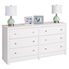 Calla 6-Drawer Dresser - Pure White - PRE-WDBR-0560-1