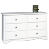Monterey White Children's 6-Drawer Dresser - PRE-WDC-4829