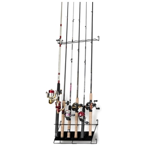 Deluxe Vertical Fishing Rod Rack - 6 Rods 