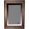 Wall Mirror - Bronze Finished Frame, Black Trim, Beveled Glass - RAY-R015