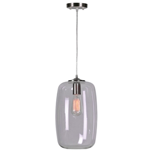 Nelson Pendant Lamp - Clear Glass Shade, Retro Bulb 