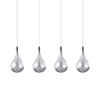 Teardrop Ceiling Lamp - Satin Nickel, Crystal Accents - RW-LPC026