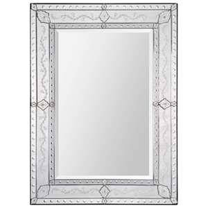 Gianna Mirror - Venetian Style, Carved & Etched Accents 