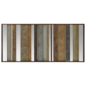 Illusions Framed Wall Art - Wood Strips, Mirror Accents 