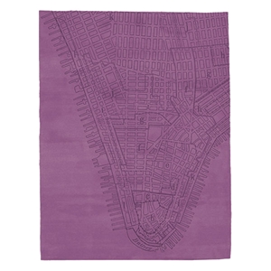 Lower Manhattan - Argyle Purple Rug 