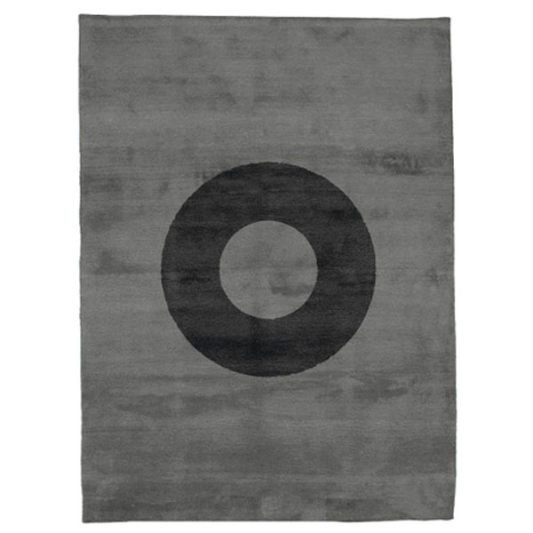 Oh - Silver & Almost Black Rug 