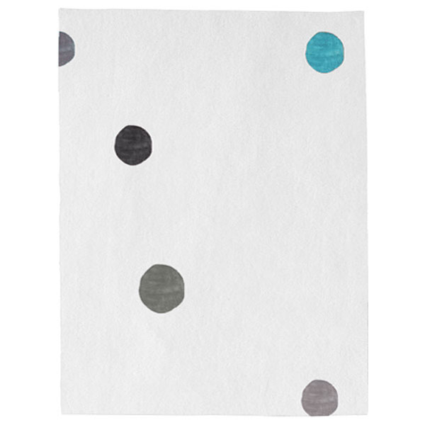 Santa Clara Dots - White, Grey & Blue Rug 