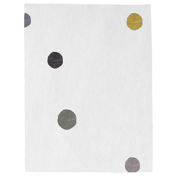Santa Clara Dots - White, Grey & Mustard Rug 