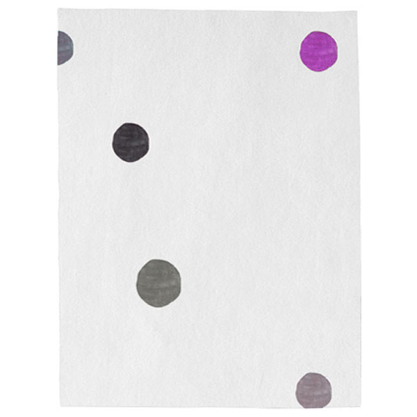 Santa Clara Dots - White, Grey & Purple Rug 