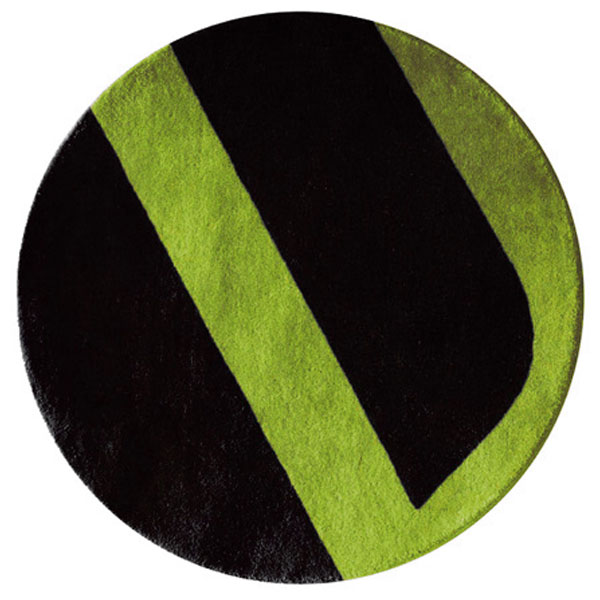 Velour - Black & Bleecker Green Rug 