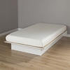 Libra Twin Platform Bed with 6" Somea Mattress - Pure White - SS-100028
