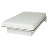 Libra Twin Platform Bed with 6" Somea Mattress - Pure White - SS-100028