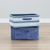 Storit 2 Pack Chambray and Scales Pattern Nightstand Basket - Blue - SS-100057