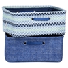 Storit 2 Pack Chambray and Scales Pattern Nightstand Basket - Blue - SS-100057