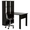 Annexe Work Table and Storage Unit Combo - Clear Office Chair, Pure Black - SS-100078