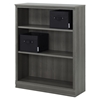Morgan 3 Shelves Bookcase - 2 Canvas Storage Baskets, Gray Maple - SS-100112