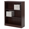 Morgan 3 Shelves Bookcase - 2 Canvas Storage Baskets, Royal Cherry - SS-100115