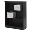 Morgan Bookcase - 3 Shelves, 2 Canvas Storage Baskets, Black Oak - SS-100124