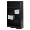 Morgan Bookcase - 4 Shelves, 2 Canvas Storage Baskets, Black Oak - SS-100125