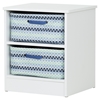 Libra Nightstand - 2 Storage Baskets, Pure White - SS-100131
