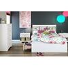 Step One Full Mates Bed - 3 Drawers, Bookcase Headboard, Pure White - SS-10039
