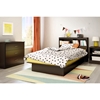 Libra Twin Platform Bed - Bookcase Headboard, Chocolate - SS-10047