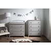 Cotton Candy Changing Table with 4 Drawers Chest - Soft Gray - SS-10057