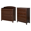 Cotton Candy Changing Table with 4 Drawers Chest - Sumptuous Cherry - SS-10059