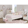 Lily Rose Twin Platform Bed - White Wash - SS-10075