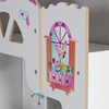 Vito Twin Bookcase Headboard with Decals - Dollhouse Theme, Pure White - SS-10098