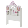 Vito Twin Bookcase Headboard with Decals - Dollhouse Theme, Pure White - SS-10098