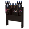 Vito Twin Bookcase Headboard with Decals - Castle Theme, Chocolate - SS-10100