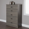 Gloria Chest - 5 Drawers, Gray Maple - SS-10118