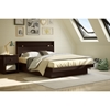 Basic Queen Platform Bed - Moldings, Chocolate - SS-10163