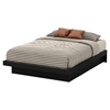Basic Queen Platform Bed - Moldings, Pure Black - SS-10166