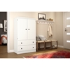 Morgan Armoire - 2 Doors, 2 Drawers, Pure White - SS-10172