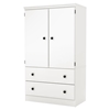 Morgan Armoire - 2 Doors, 2 Drawers, Pure White - SS-10172
