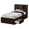 Little Smileys Twin Mates Bed - 3 Drawers, Espresso - SS-10406