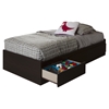 Vito Twin Mates Bed - 3 Drawers, Chocolate - SS-10204
