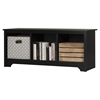 Vito Cubby Storage Bench - Pure Black - SS-10330