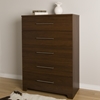 Primo 5 Drawers Chest - Brown Walnut - SS-10334