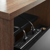 Tasko Desk - Storage, Brown Walnut, Pure Black - SS-10390