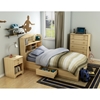 Popular Twin Mates Bed - 3 Drawers, Natural Maple - SS-2713A1